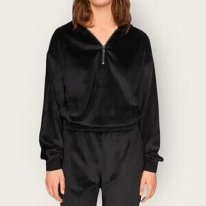 NWT | Sanctuary | Velour Zipper Hoodie | Black | Medium